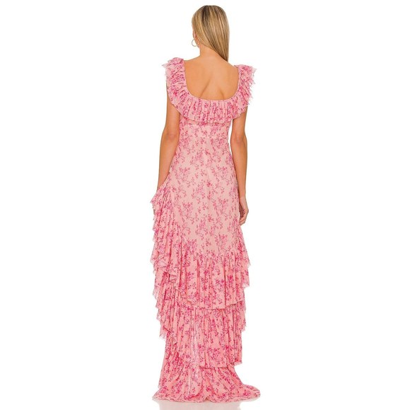 NWT LoveShackFancy Floral Winslow Maxi Dress in Autumn Rose Size 4 - Picture 4 of 16